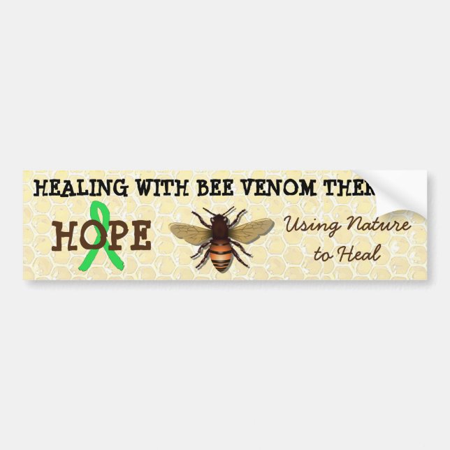 Healing with Bee Venom Therapy Bumper Sticker (Front)