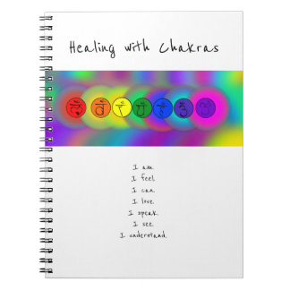 Healing with Chakras spiral notebook