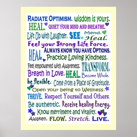 healing word art poster | Zazzle.com