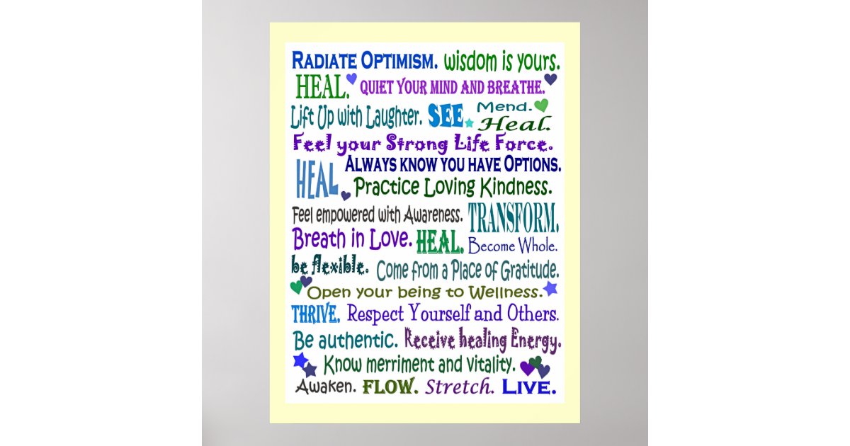 healing word art poster | Zazzle.com