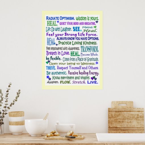 healing word art poster | Zazzle