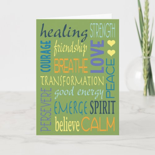 Healing Words Encouragement Card