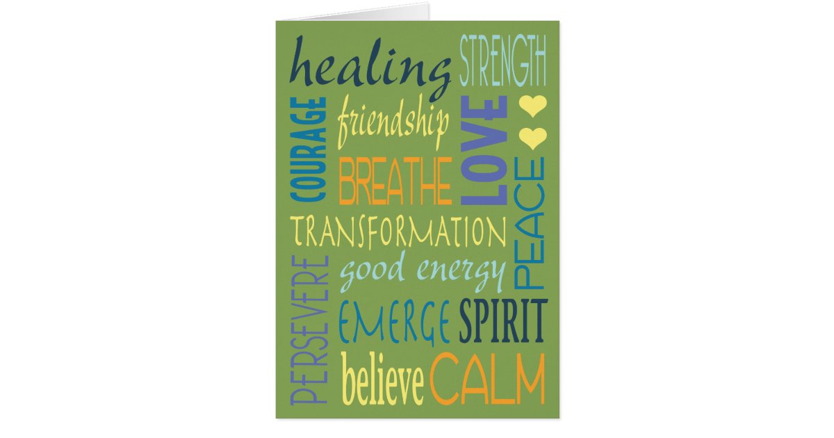 Healing Words Encouragement Card  Zazzle.com