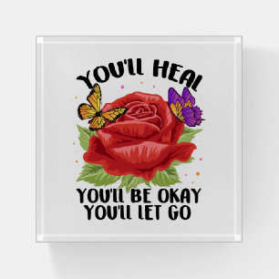Healing Yourself Self-Love Inspirational Motivatio Paperweight