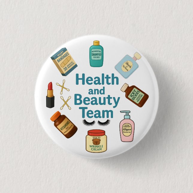 Health and Beauty Team Button (Front)