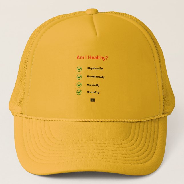 Health and Fitness lifestyle Trucker Hat (Front)