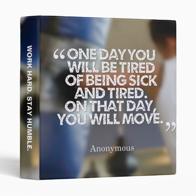 Health and Fitness Motivational 3 Ring Binder (Front/Spine)