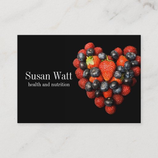 Customizable Health and Nutrition Business Card