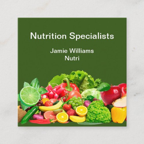 Health And Nutrition Business Cards