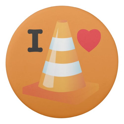 Health and Safety Officer Orange Traffic Cones Eraser