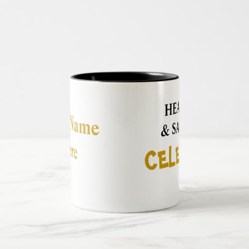 Health and Safety Personalisable Congratulations Two_Tone Coffee Mug