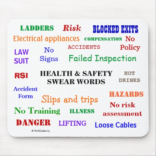 Health and Safety Swear Words Annoyingly Funny Mouse Pad