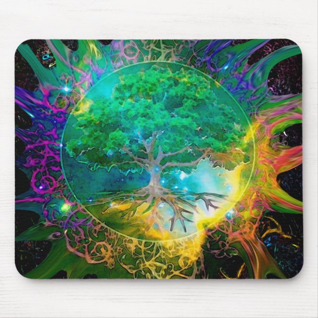 Health and Vitality Tree of Life Mouse Pad (Front)