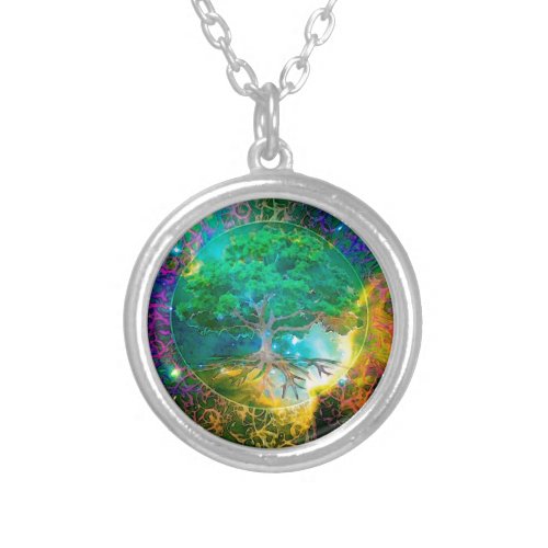 Health and Vitality Tree of Life Silver Plated Necklace