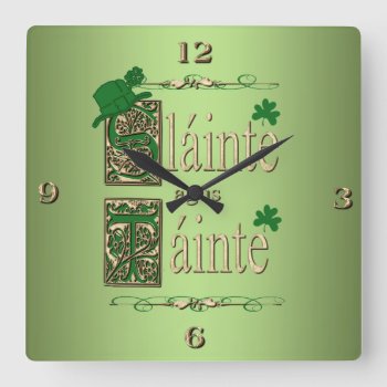 Health And Wealth Square Wall Clock by iiphotoArt at Zazzle