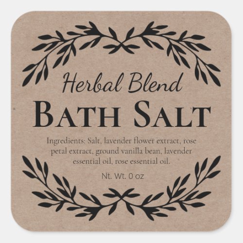 Health And Wellness Styled DIY Bath Salt Labels
