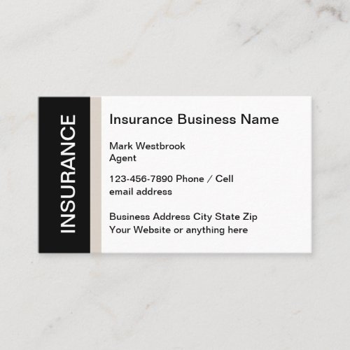 Health Automotive Homeowners Insurance Business Card