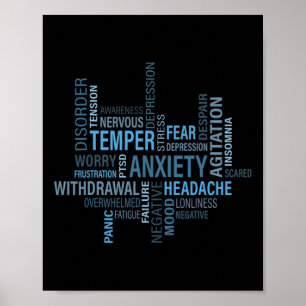 Health Awareness Anxiety Depression Disorder Poster
