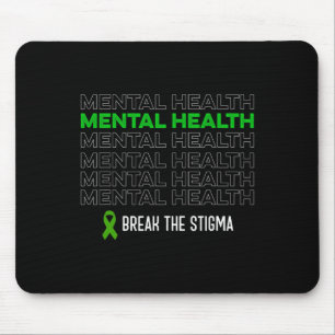 Health Awareness Break The Stigma Ribbon Mouse Pad