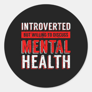Health Awareness Depression Classic Round Sticker
