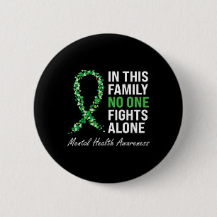 Health Awareness Green Ribbon 3  Button