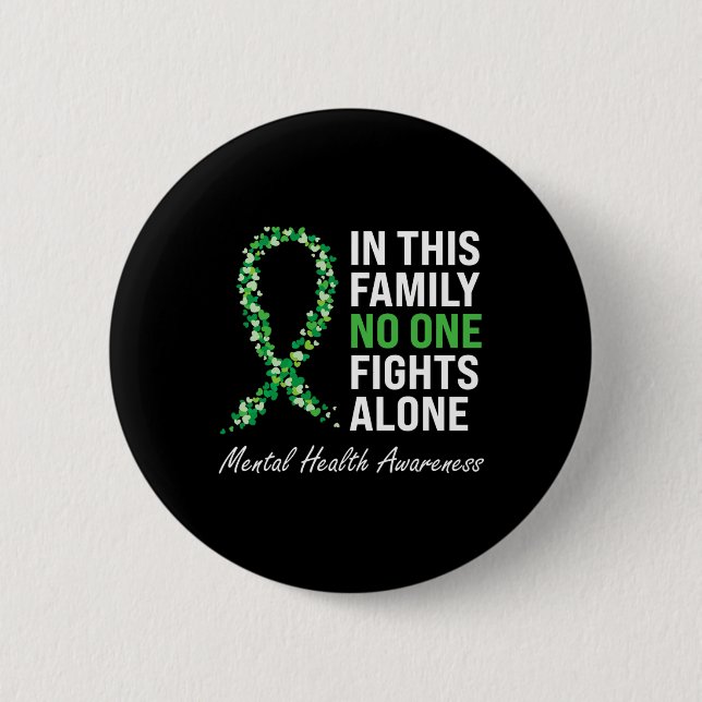 Health Awareness Green Ribbon 3  Button (Front)