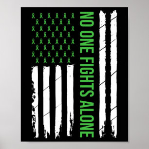 Health Awareness Green Ribbon Poster