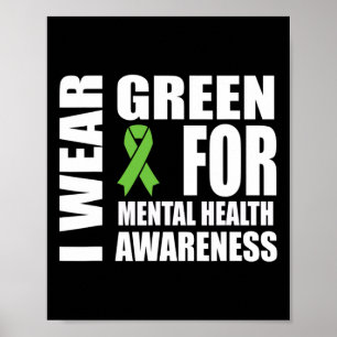 Health Awareness Green Ribbon Support Poster