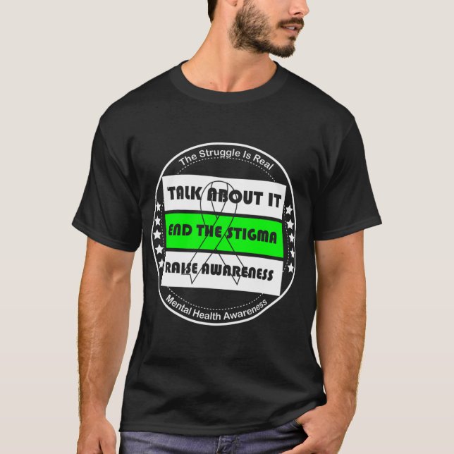 Health Awareness Mental Health Autism Awareness  T-Shirt (Front)