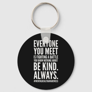 Health Awareness Month End The Stigma Positive Quo Keychain