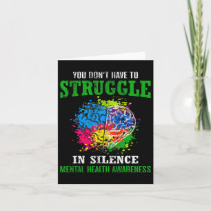 Health Awareness Month Fight Stigma Mental Disease Card