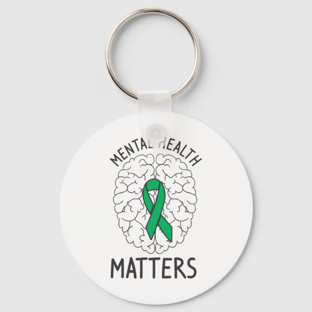 Health Awareness Month Mental Health Problems Posi Keychain (Front)