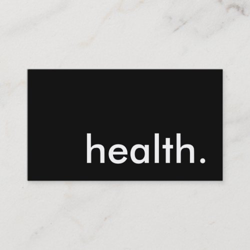 health. business card
