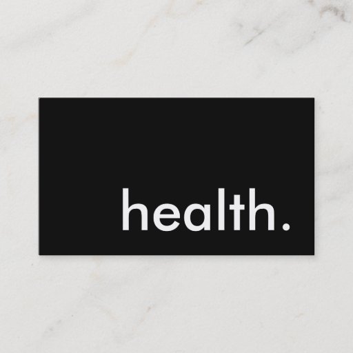 Customizable health. business card