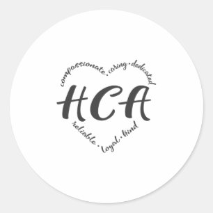 Health Care Aide, healthcare aid HCA Classic Round Sticker