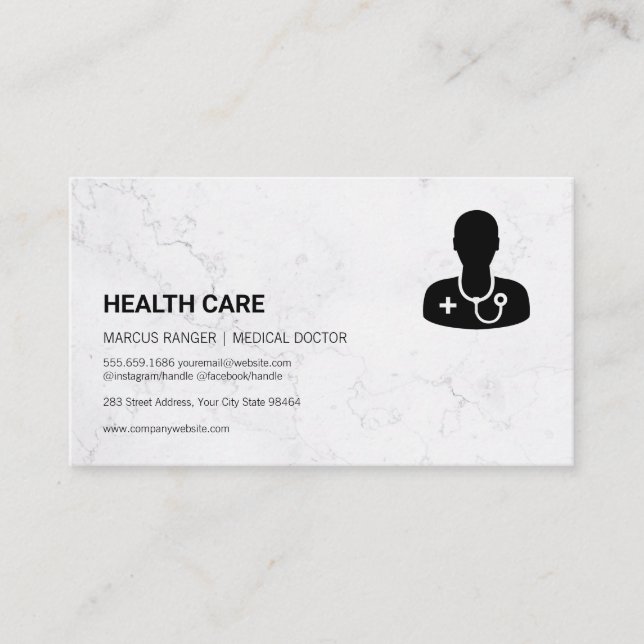 Health Care  | Medical Doctor Icon Appointment Card (Front)