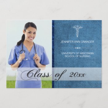 Health Care Medical Graduation Photo Announcement by Medical_Art at Zazzle