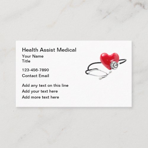Health Care Medical Heart Business Cards