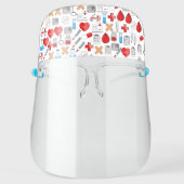 Health Care Nurses Doctor Hospital Pattern Face Shield (Front)