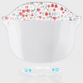 Health Care Nurses Doctor Hospital Pattern Face Shield (Front w/Glasses)