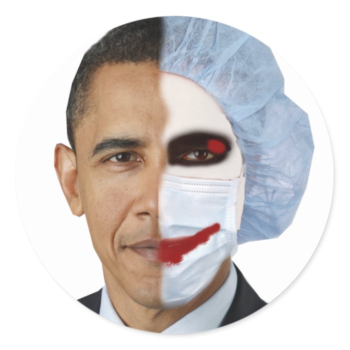 health care obama joker stickers