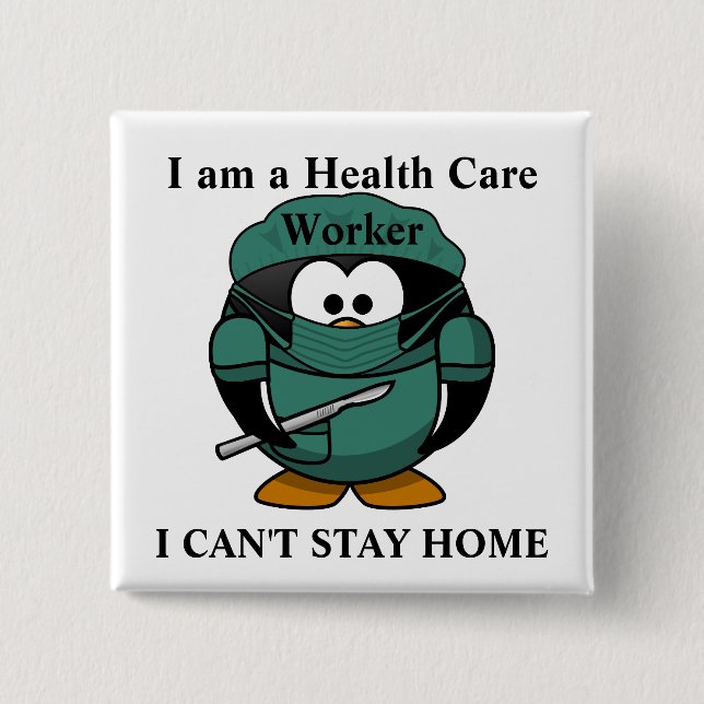 Health Care Worker Button (Front)