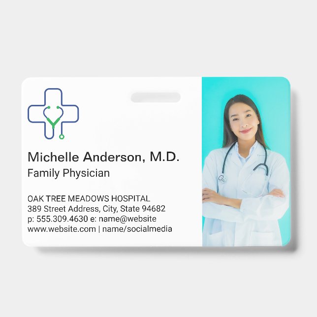 Health Care Worker | Medical Doctor Template Badge (Front)