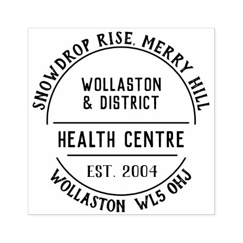 Health Centre Rubber Stamp