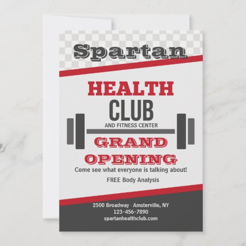 Health Club Invitation