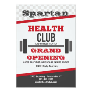 Gym Opening Invitations Card 6