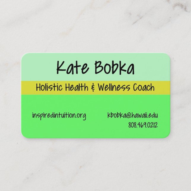 Health Coach Business Card (Front)