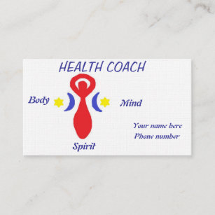 Name Coach Business Cards Zazzle Health Coach Business Card