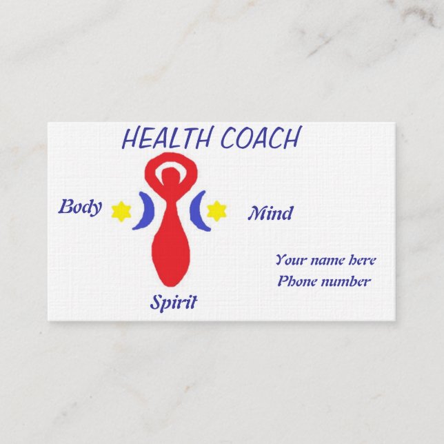 Health coach business card (Front)