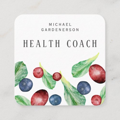 Health Coach  square business card